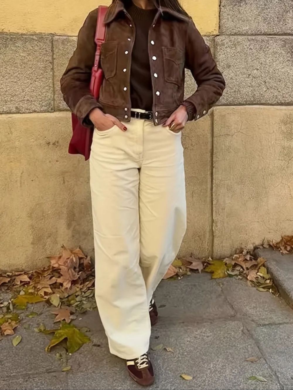 Women's Elegant Casual Jacket Coat - Collar with Chest Pocket & Button Closure - Picture 5 of 5